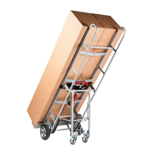 Schwerlast-Sackkarre mit Spanngurt und Treppenrutsche, 500 kg