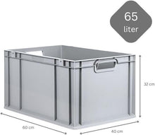 Transportboxen 65L mieten - 10 Stück stapelbare Kunststoffboxen für Umzug